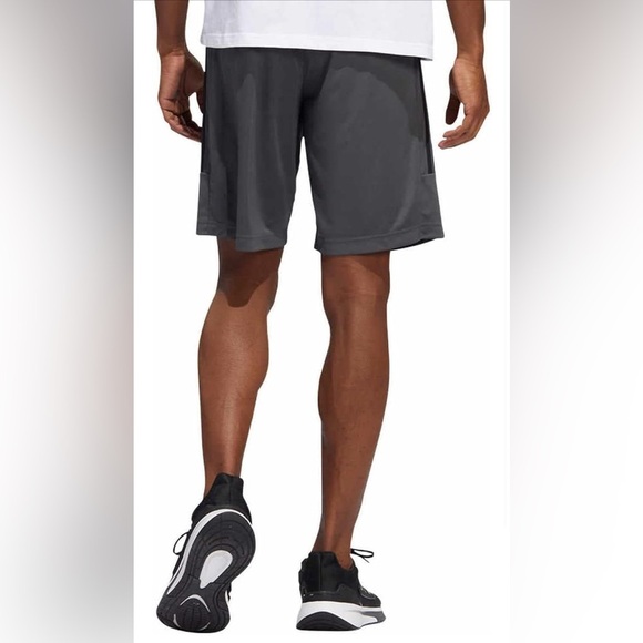 Adidas men’s 3S PES athletic shorts training casual bottoms zippers size M Gray - Picture 2 of 16